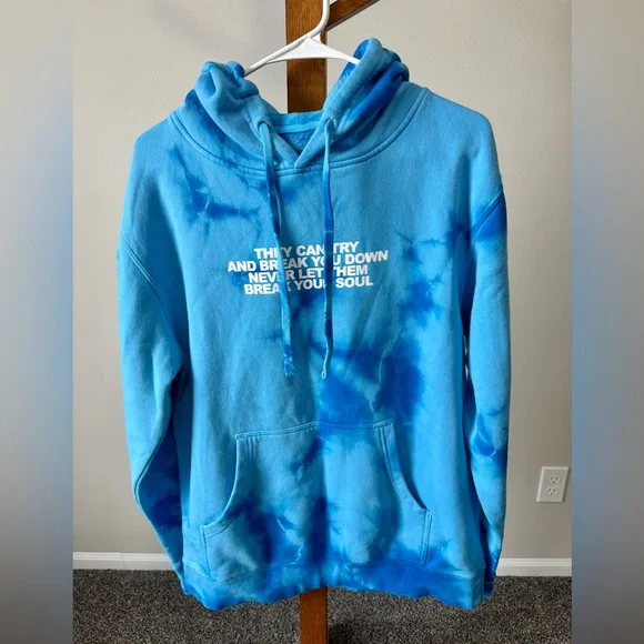 Yours Truly Clothing by Phora Broken Butterfly Evolution Tie Dye Hoodie M - Picture 5 of 11